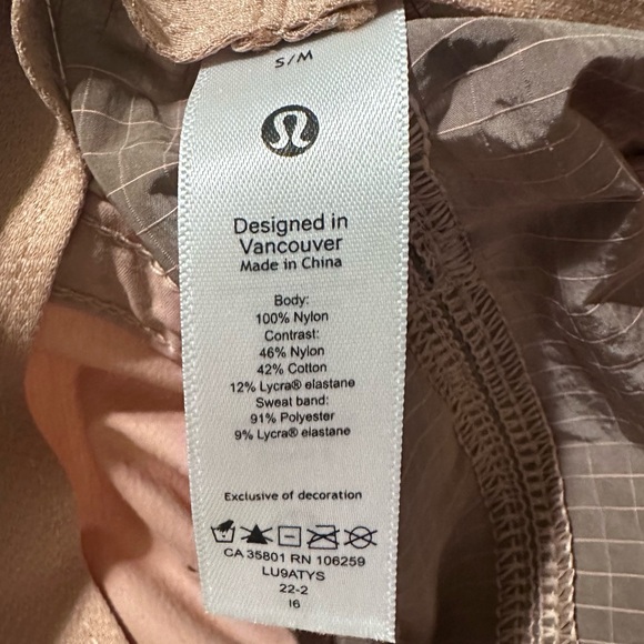 New LULULEMON Drawcord Hiking Cap Rose Pink Clay Hat Moisture Wicking Size S/M - Picture 13 of 16